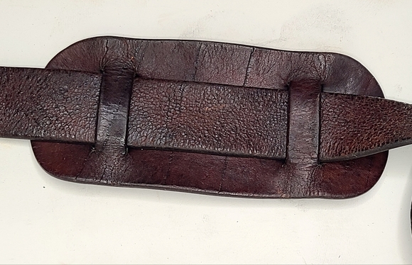 1960s True Vintage Unisex Large Leather Messenger/Book Bag 15x12x5in. - Picture 10 of 11